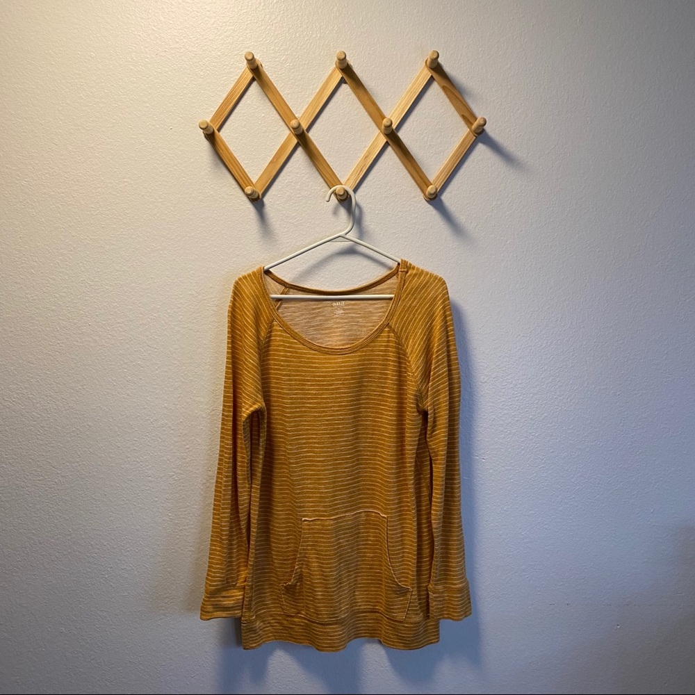 A.n.a. Mustard striped shirt